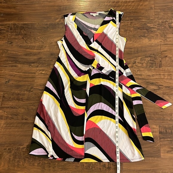Colorful Dana Buchman Spandex Blend Dress with Side Tie, Sz. M. - Picture 8 of 13